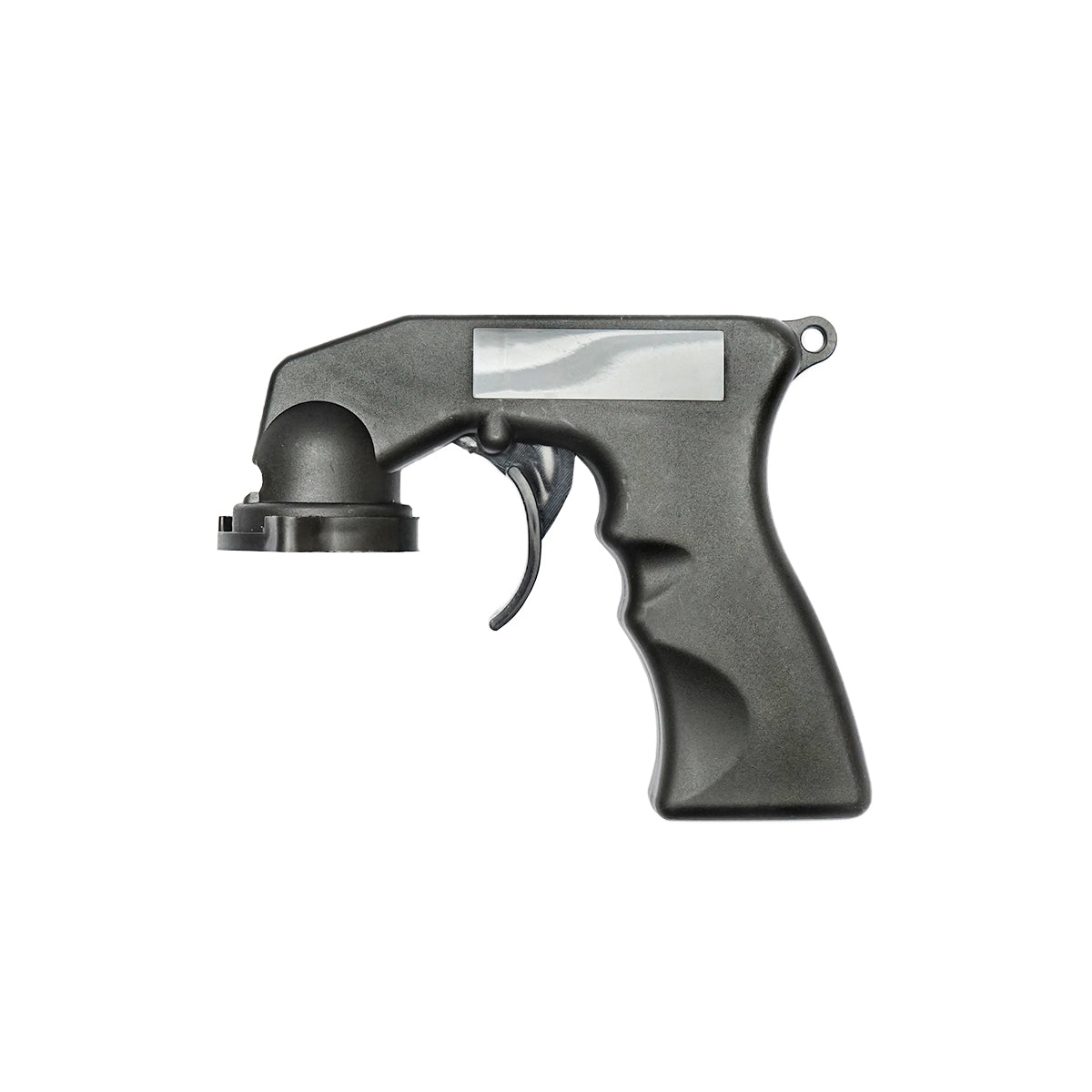 Black pistol grip handle for spray paint can